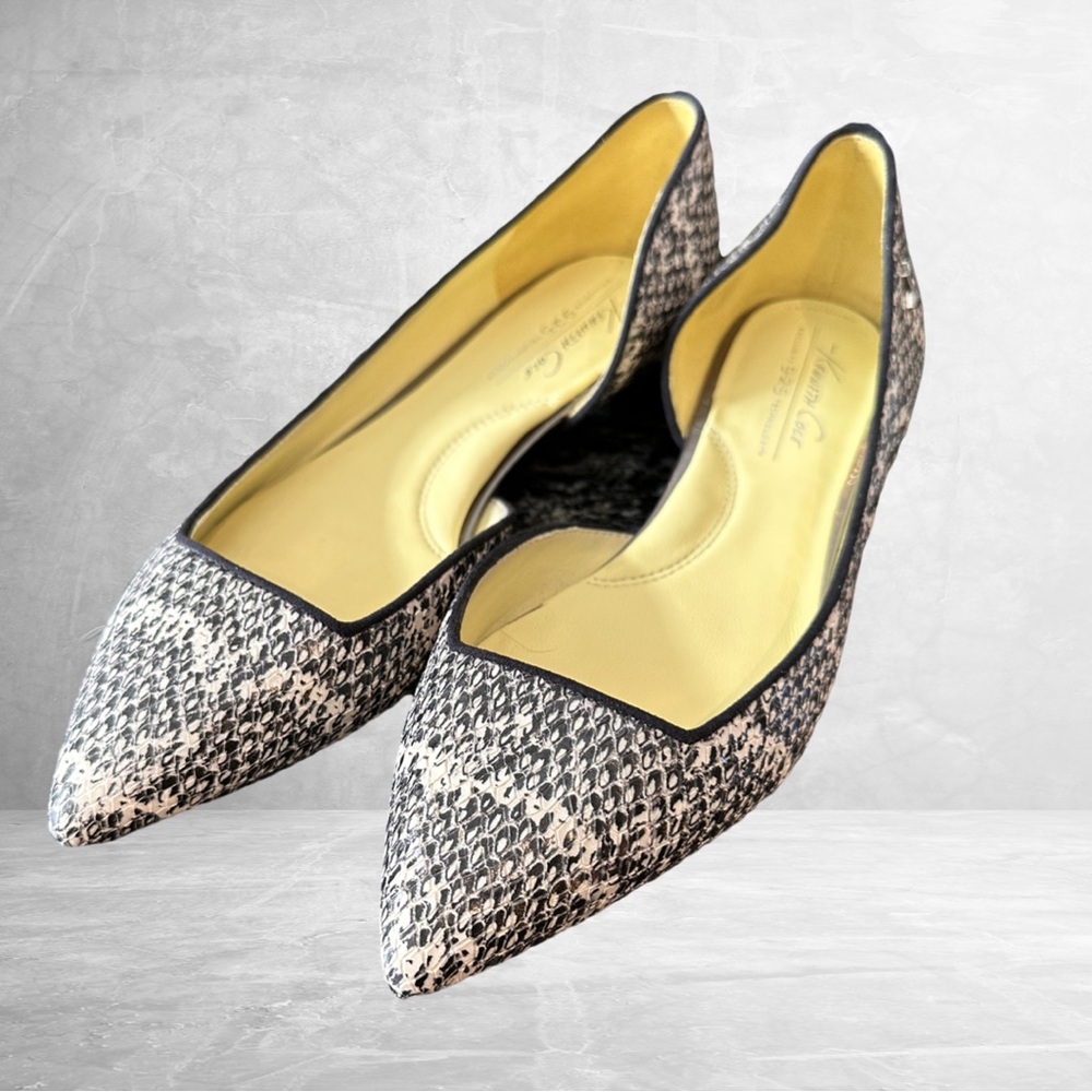 Kenneth Cole Snakeskin Print Flats 8